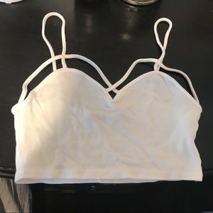 white bralette